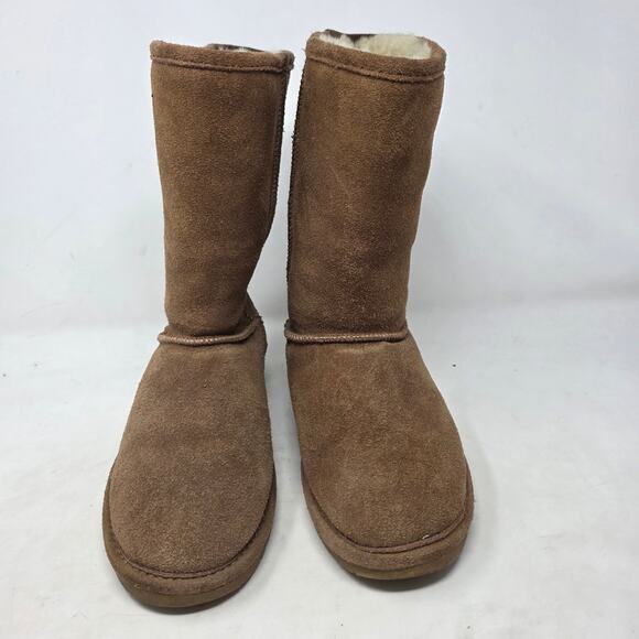 Bearpaw Brown Suede Shearling Lined Winter Boots Womens Size 9 - Picture 3 of 8